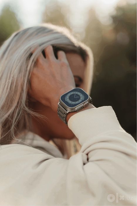 Apple Watch Ultra 3 Natural Titanium / Light Blue Alpine Loop / B100%