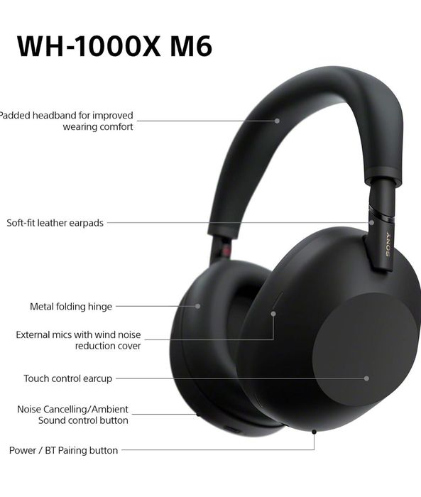 Слушалки Sony WH-1000XM6