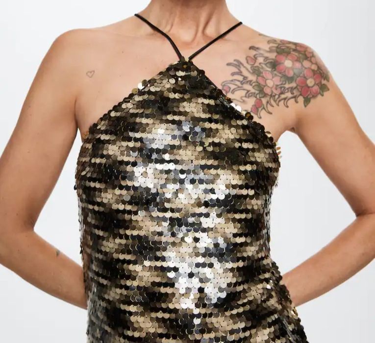 Rochie scurta cu paiete