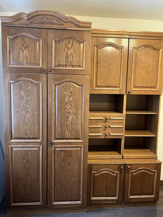 Mobilier din lemn masiv de stejar - 3 piese