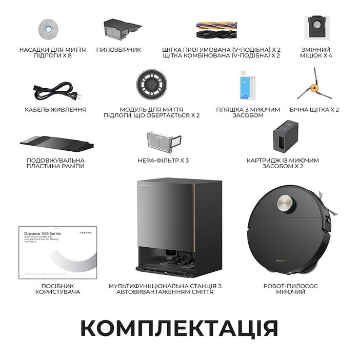 Робот-пылесос Dreame X60 Ultra Complete САМЫЙ МОЩНЫЙ И ТОНКИЙ 2026