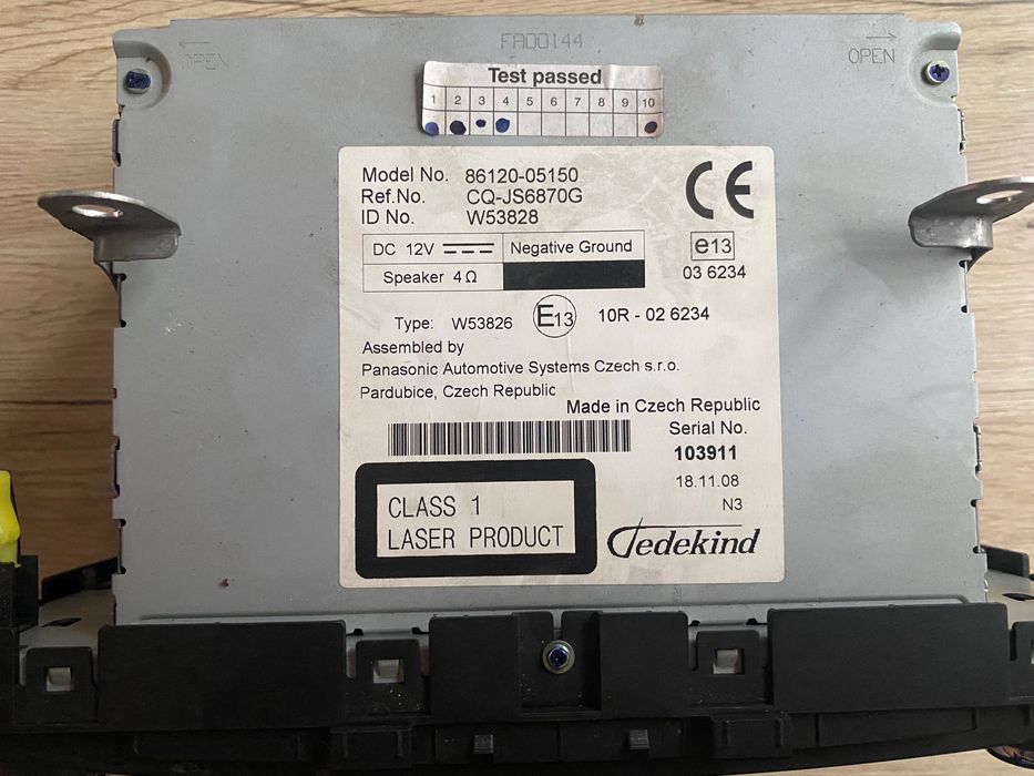 CD player за Тойота Авенсис Т27