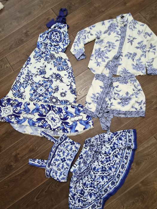 Сет Зара бяло и синьо