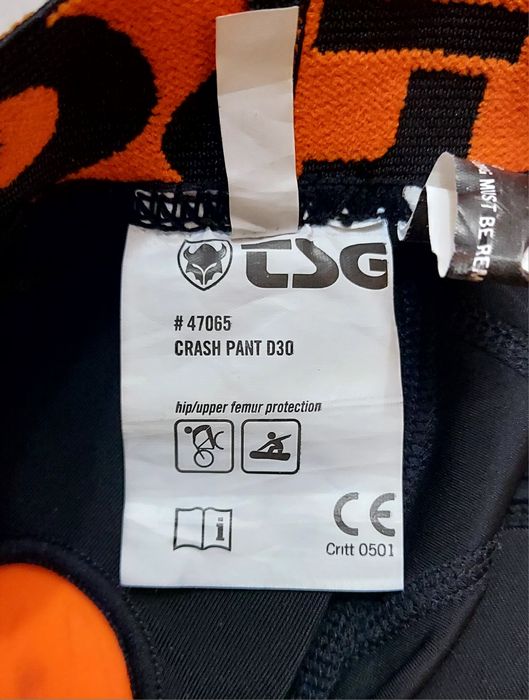 Pantaloni TSG Crash D30 Negri, cu protecții, ciclism, skate, enduro, L