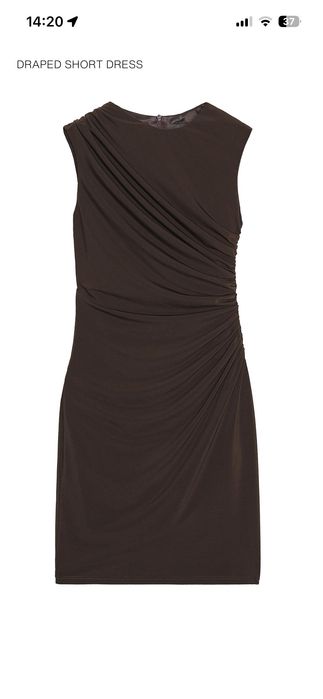 Къса рокля Zara в кафяв цвят