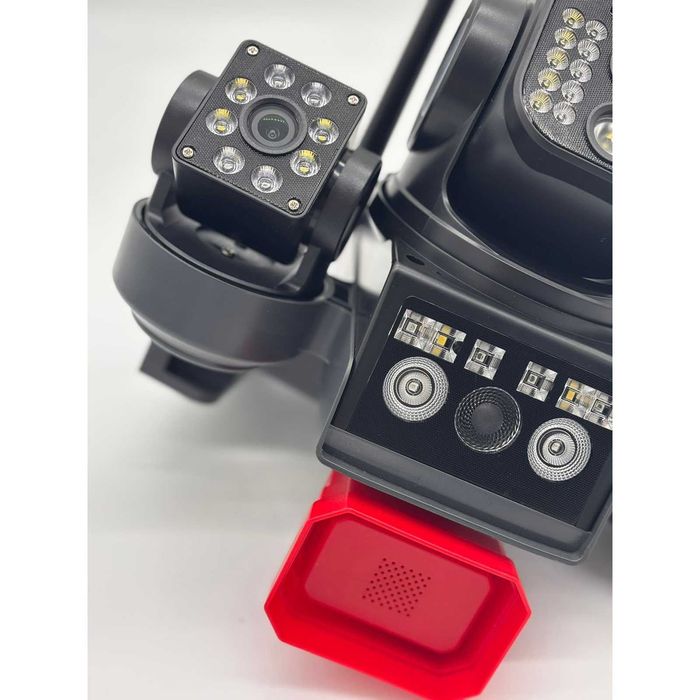 Соларна охранителна камера с 3 обектива и аларма– 16 MP + 4G SIM карта