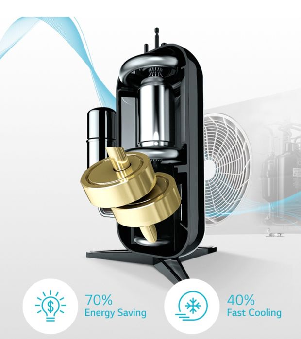LG ARTCOOL Mirror, кондиционер DUAL Inverter, до 36 м²,