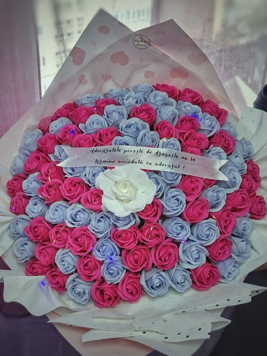 Buchet trandafiri de săpun