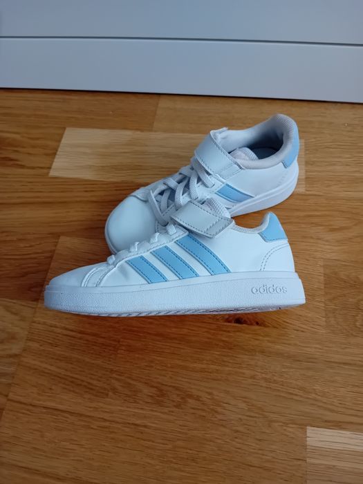Adidasi Adidas Grand Court Lifestyle, alb/albastru, Mărimea 28