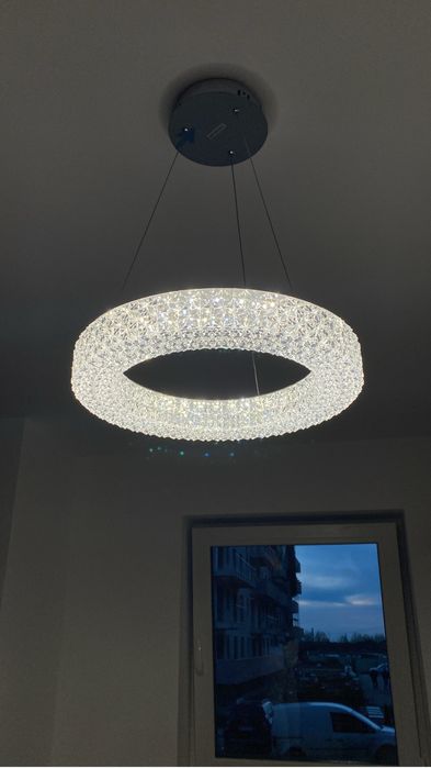 Pendul Led 40 W, efect de cristal, modern