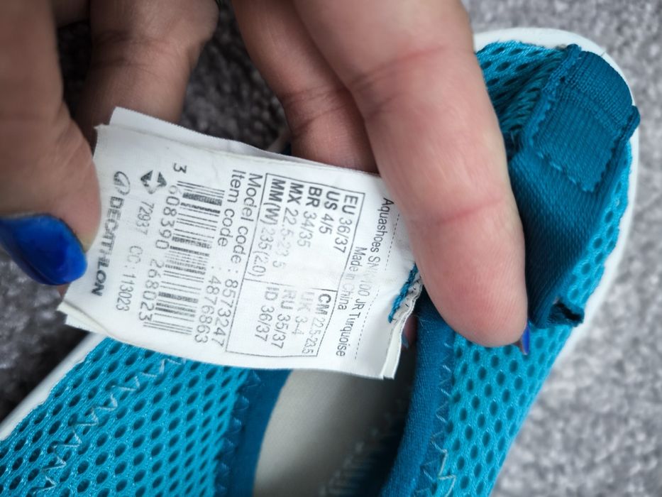 Papuci acvatici de protecție Tribord (Decathlon), unisex – Mărimea 36-37