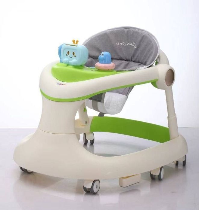 Детские ходунки Baby Walker (зелёный, многофункциональный)