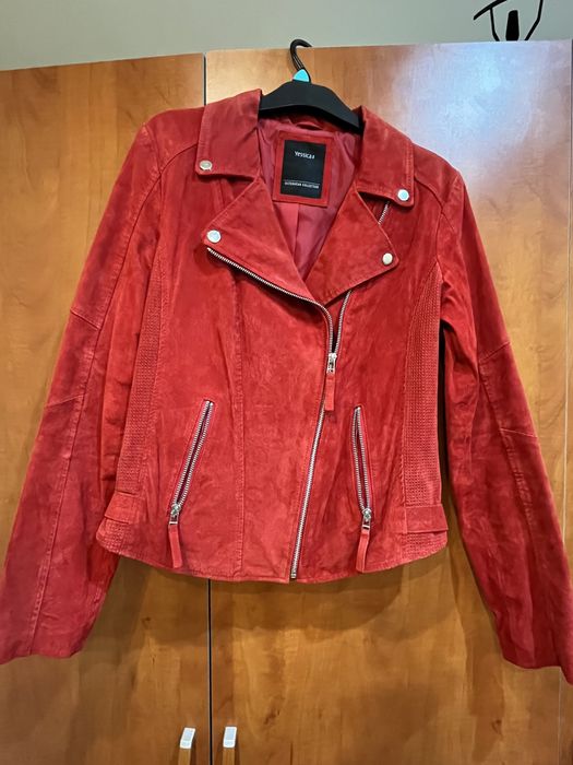 Geaca piele întoarsă dama