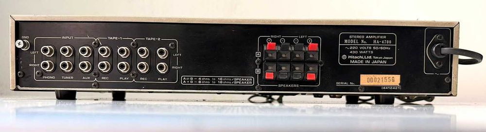 Hitachi HA-4700 – Amplificator  430W – Japan – Phono – DEFECT / Piese