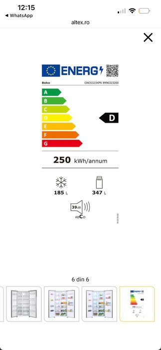 frigider side by side BeKO