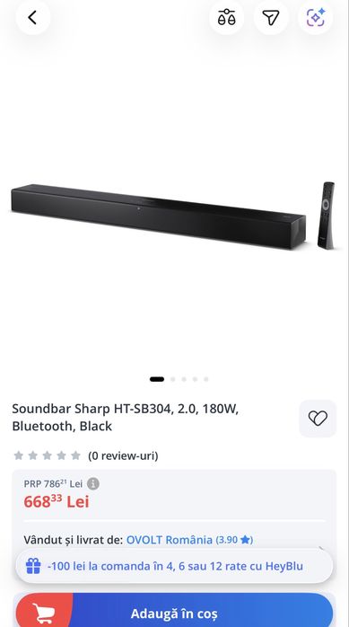 Vând Soundbar Sharp cu Bluetooth,USB,HDMI Nou sigilat