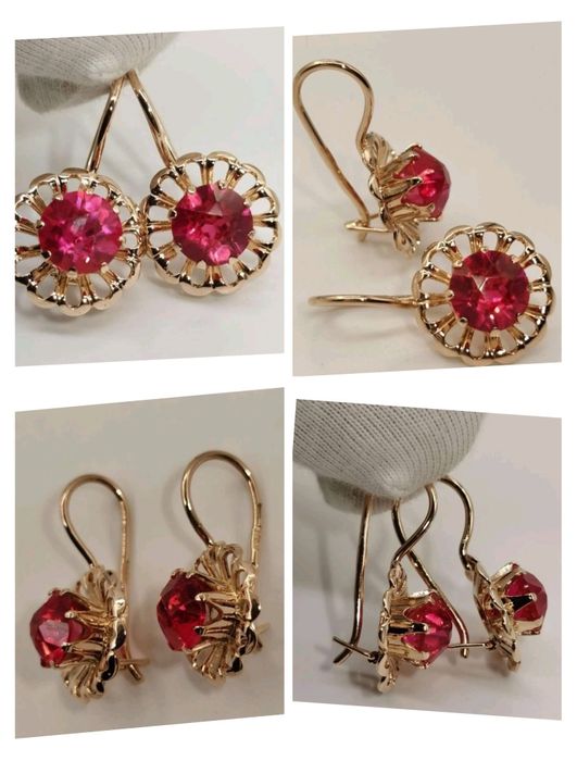 Советские серьги 583 пробы