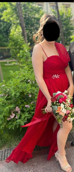 Rochie lunga rosie nasa facuta pe comanda