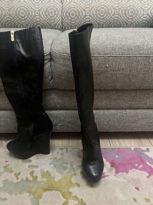 Кожаные  сапоги