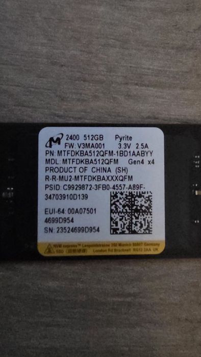 ssd nvme laptop 512gb gen 4