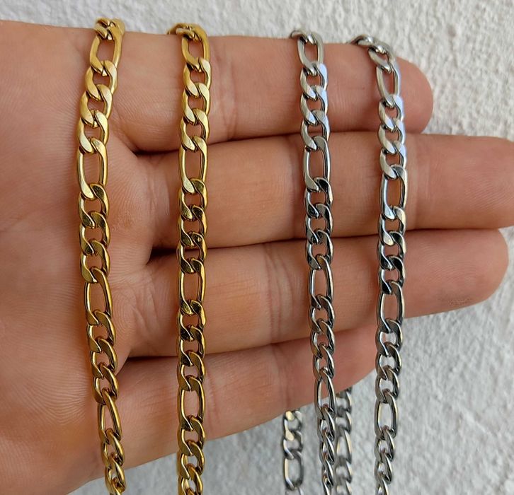 50см 60см синджир ланец златен сребърен златна сребърна верижка гривна