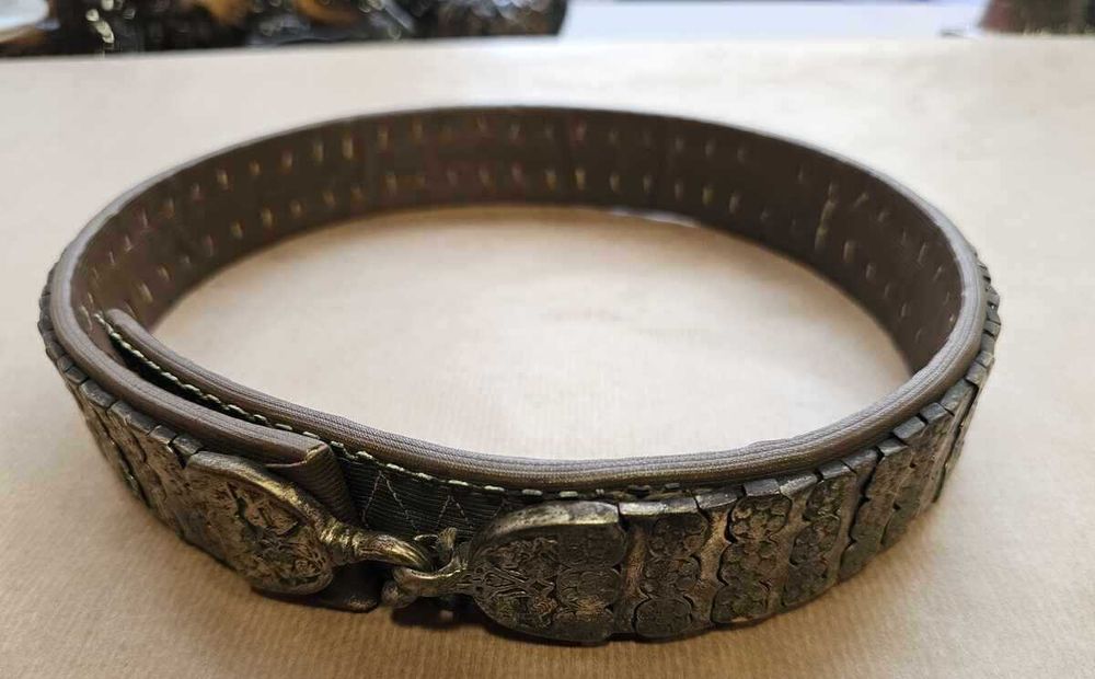 Възрожденски български етнографски колан сачан сребро