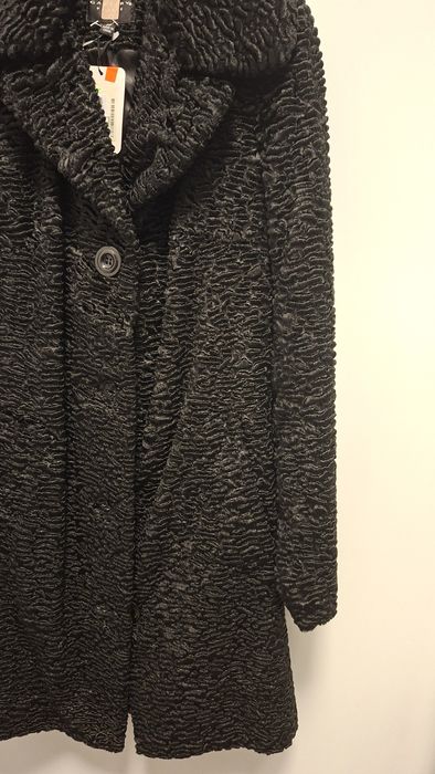 Черно палто Gallery Petite (каракул ефект)