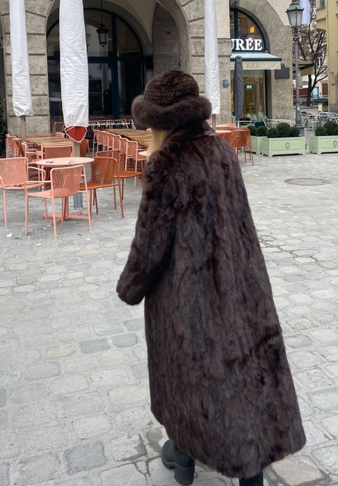 Кафяво Палто от норка