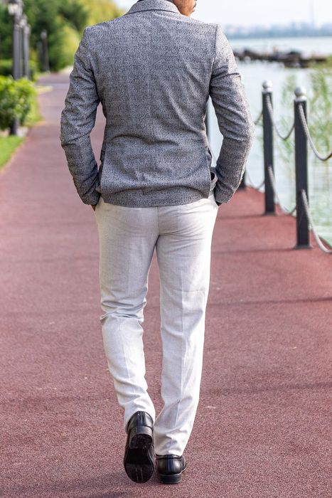 Sacou gri material rezistent