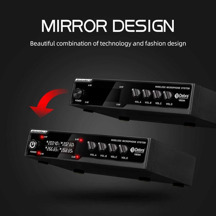 Система с 4 / четири микрофона Debra Audio VM304 VHF, XLR интерфейс...
