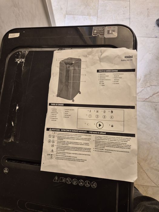 Distrugator documente auto 350C fellowes
