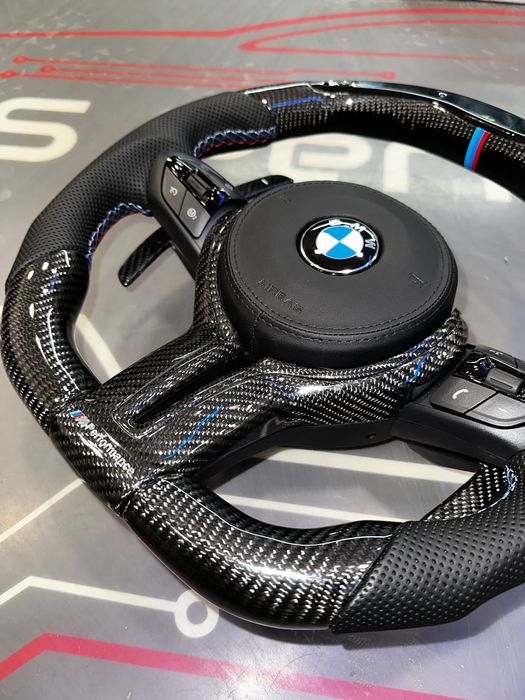 Volan BMW M CARBON / LED / Vibratii / Incalzire / DISTRONIC! SERIA F/E