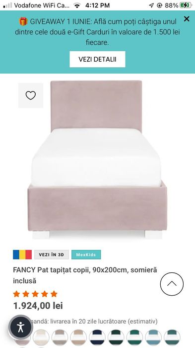 Pat pentru copii 90/200 cm