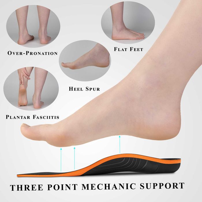 Ортопедични стелки YEKORA Ortho Plus плоскостъпие дюстабан паднал свод