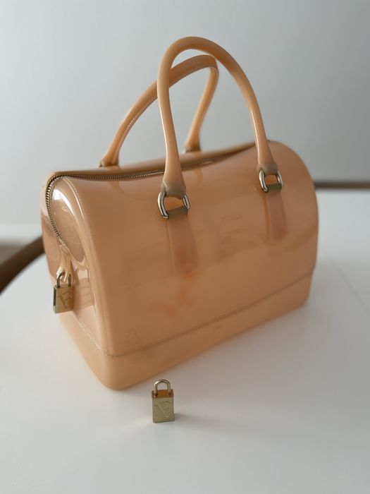 Оригинал Furla Candy Bag, бежевый силикон, б/у