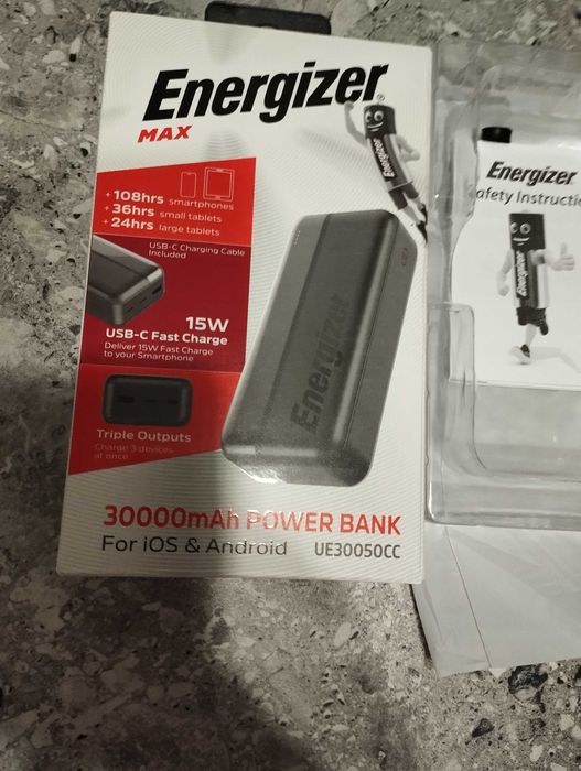Външна батерия Energizer 30 000mah - нова