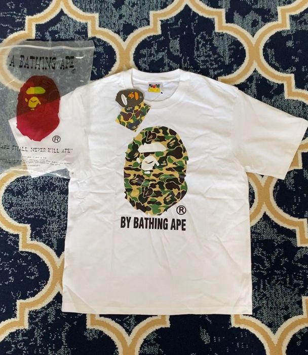 Bape футболка белая