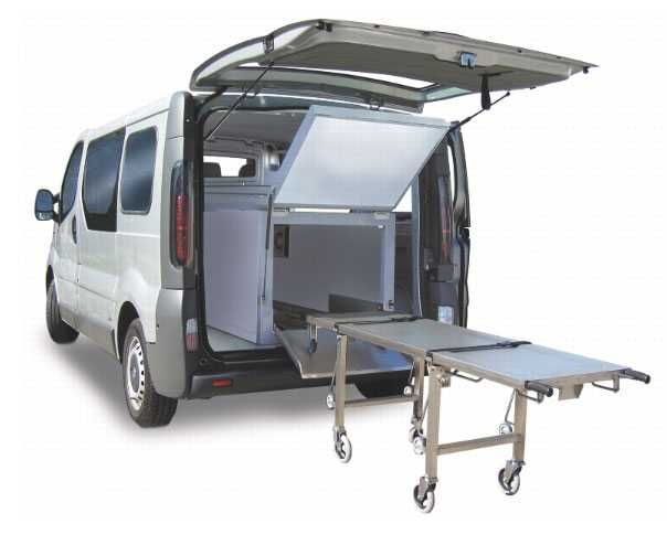 Нова Мобилна Хоризонтална Хладилна Камера за катафалки, микробуси