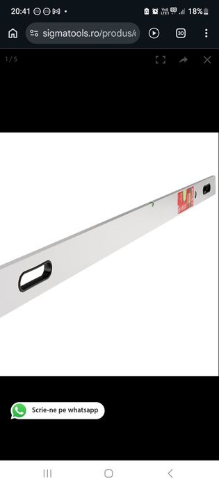 Dreptar din aluminium 2.5 m