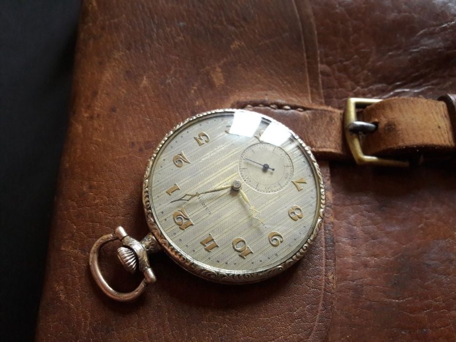 Часы карманные Lanco 1920е гг обтяжка золотом! Недорого!
