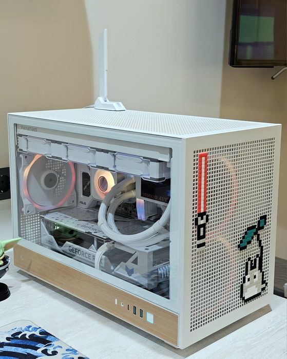 9850x3d, 4070TiS, B850, DDR5 32GB, 1TB SSD, белая мини сборка