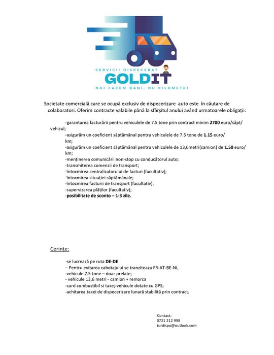 Servicii dispecerat comunitate