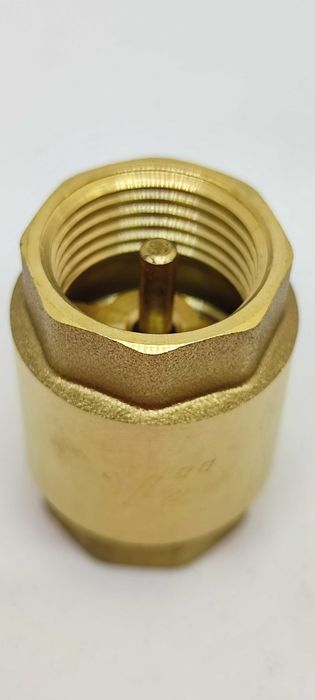 Клапан обратный латунный DN 15 PN10 м-м пруж/пл.шток (Россия)