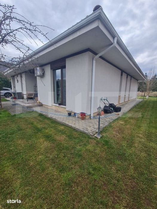 Casa individuala, un singur nivel, 135 mp, 500 mp de teren, acces rest