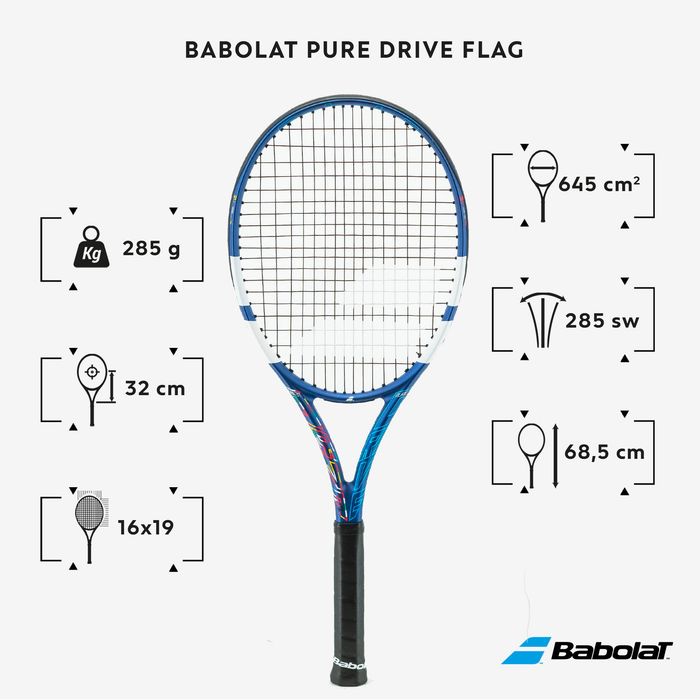 Rachetă Tenis Pure Drive Team "Flag" 285g - (SecondHand) Decathlon