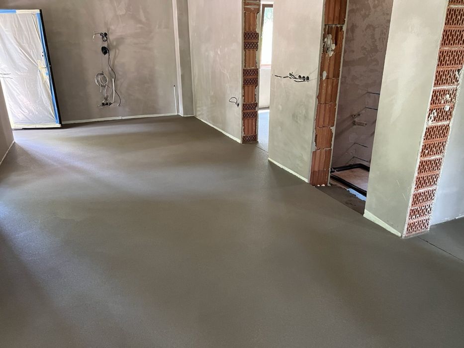 Машинна подова замазка, шлайфан и щампован бетон, турбозолни мазилки