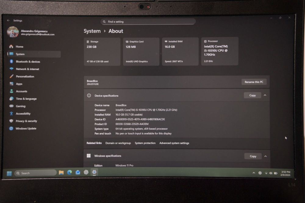Laptop Office Lenovo L14 Gen 1