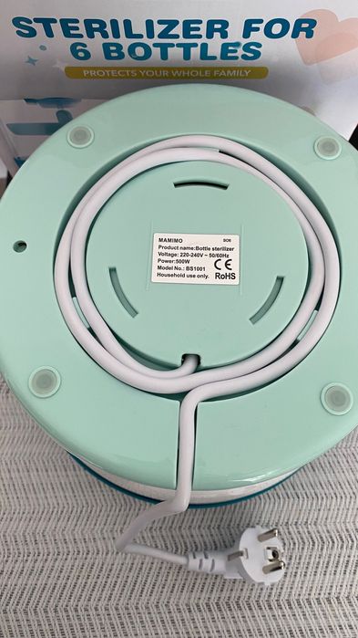 Sterilizatorul electric pentru 6 biberoane Mamimo