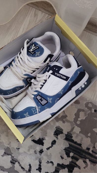Louis Vuitton LV Trainer Monogram denim blue
