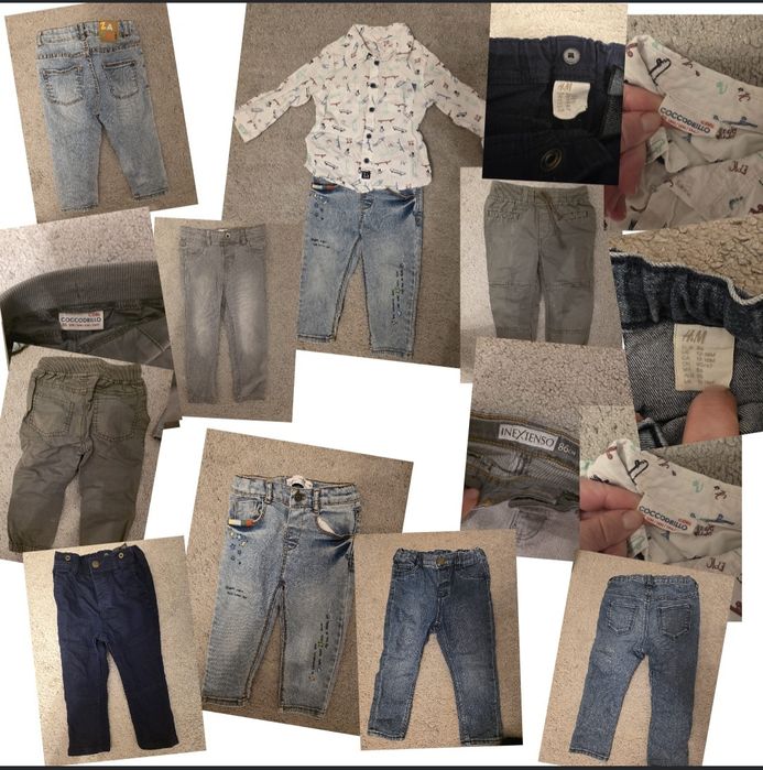 Vand blugi /pantaloni /camasa marimea 86 impecabile (Zara,H&M,Cocodrilo,inextenso)